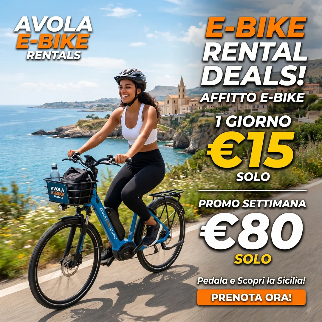 E-bike rental affitto bici elettrica promozione avola