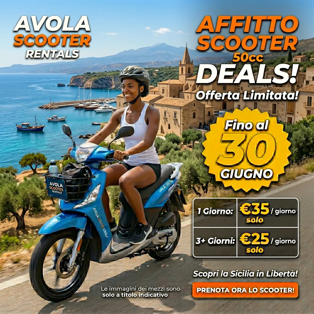 Scooter 50 rental noleggio affitto avola
